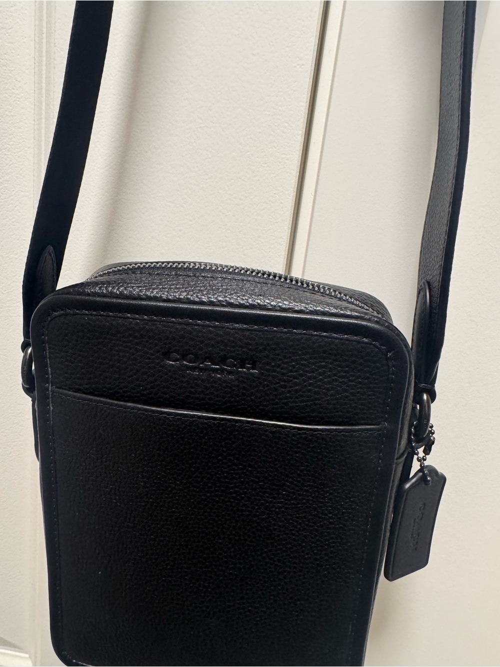 Coach Black Leather Crossbody Messenger Bag - Picture 3 of 7